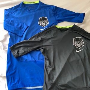 2 Nike Pro Combat Hypercool compression shirts
